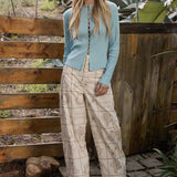 Slim Fit Knit Button Top - RTK1029