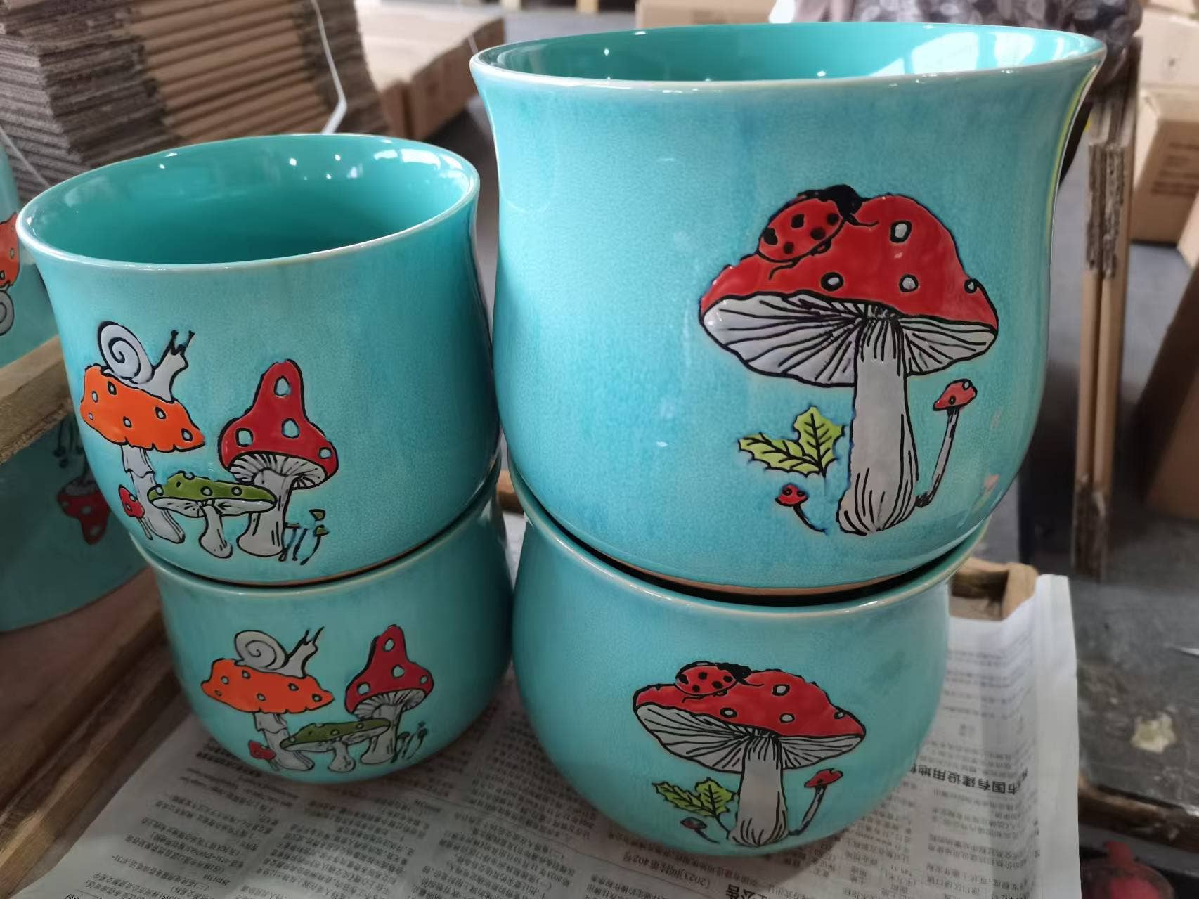 Emerald Forest Mushroom 5" Planter