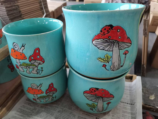 Emerald Forest Mushroom 5" Planter