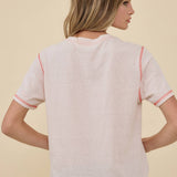 Western Boots Embroidered Contrast Stitch Tee - RTK1112
