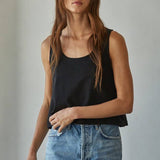 L8751 | Knit Cotton Scoop Neck Sleeveless Tank Top