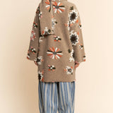 Chunky Embroidered Snow Cardigan