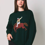 cowboy graphic sweater