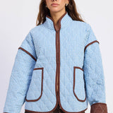 ZIP FRONT COLLARED LONG SLEEVE JACKET