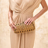 Rattan Wide Weave Clutch