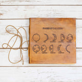 Leather Journal Artists Embossed - Moon Phases 7x7