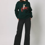 cowboy graphic sweater