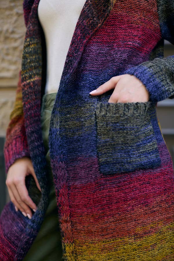 Rainbow Long Cardigan
