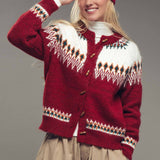 Nordic Wool Blend Toggle Buttons Cardigan