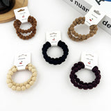 Textured Knot Elastic Hair Ties, Neutral Toned 2-Pack