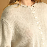 J7541   BUTTON FRONT EASY KNITTED CARDIGAN