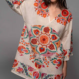 Medallion Bell Sleeve Dress