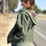 "Camp Happy" Green Hoodie