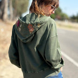 "Camp Happy" Green Hoodie