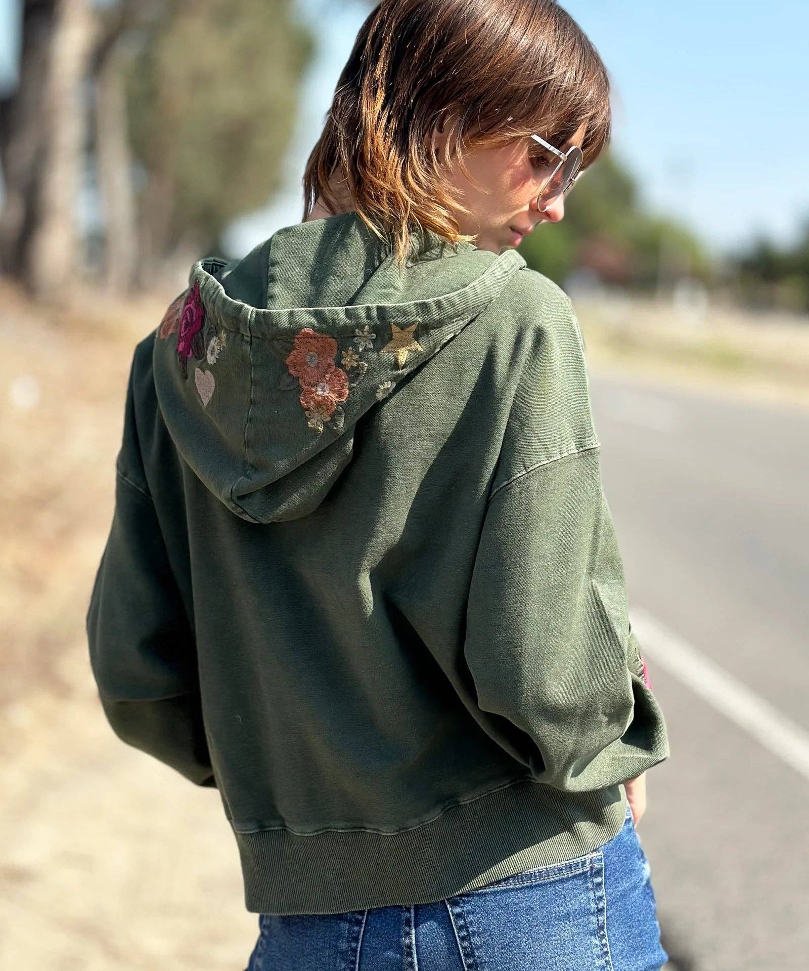 "Camp Happy" Green Hoodie