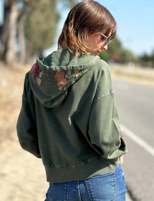 "Camp Happy" Green Hoodie