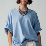 Contrast Stitch Oversized Tee