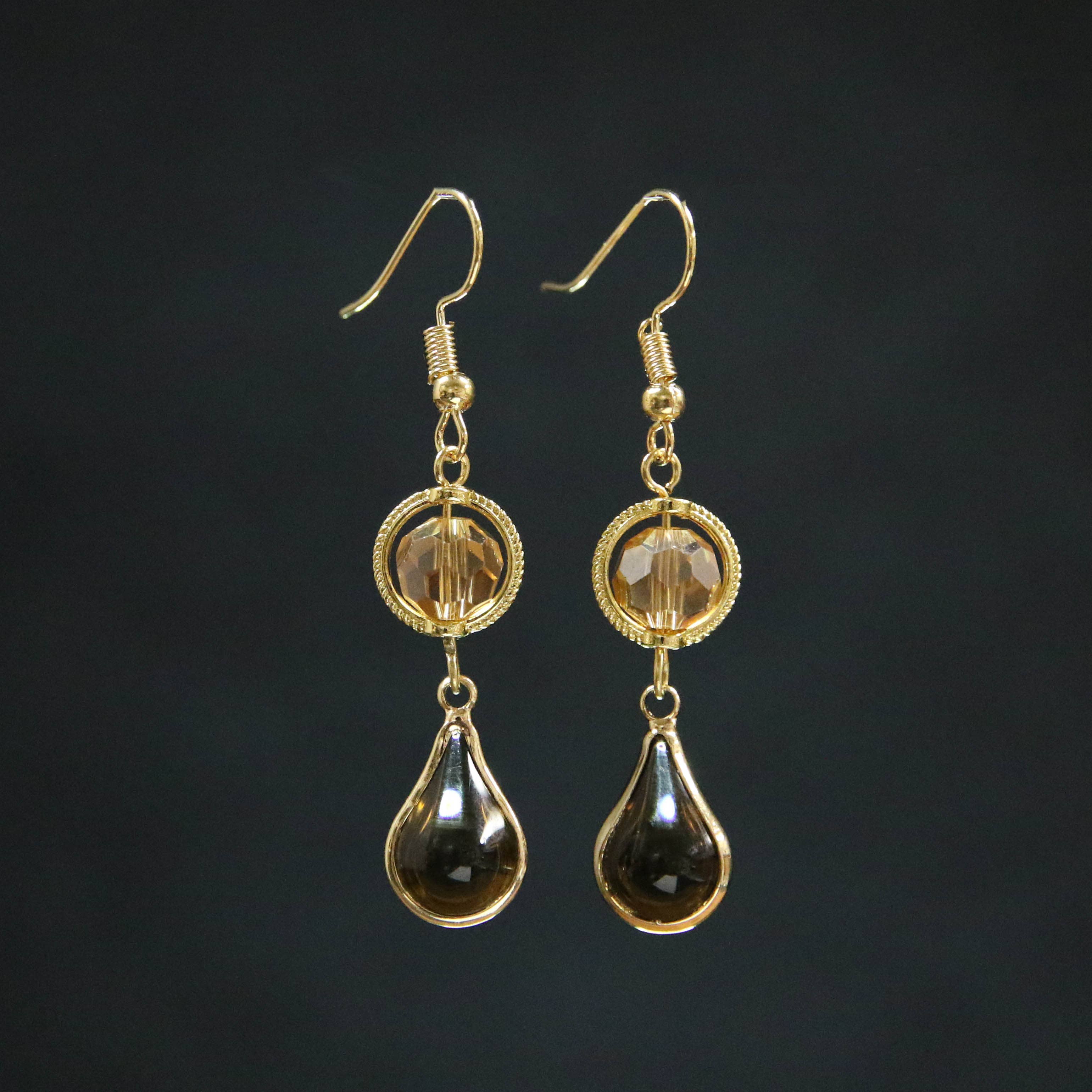 Jeweled Teardrop Earrings