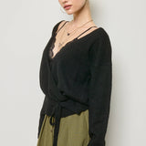 Wrap Knit Cardigan Sweater