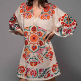 Medallion Bell Sleeve Dress