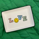 Trinket Tray Large Rectangle LOVE