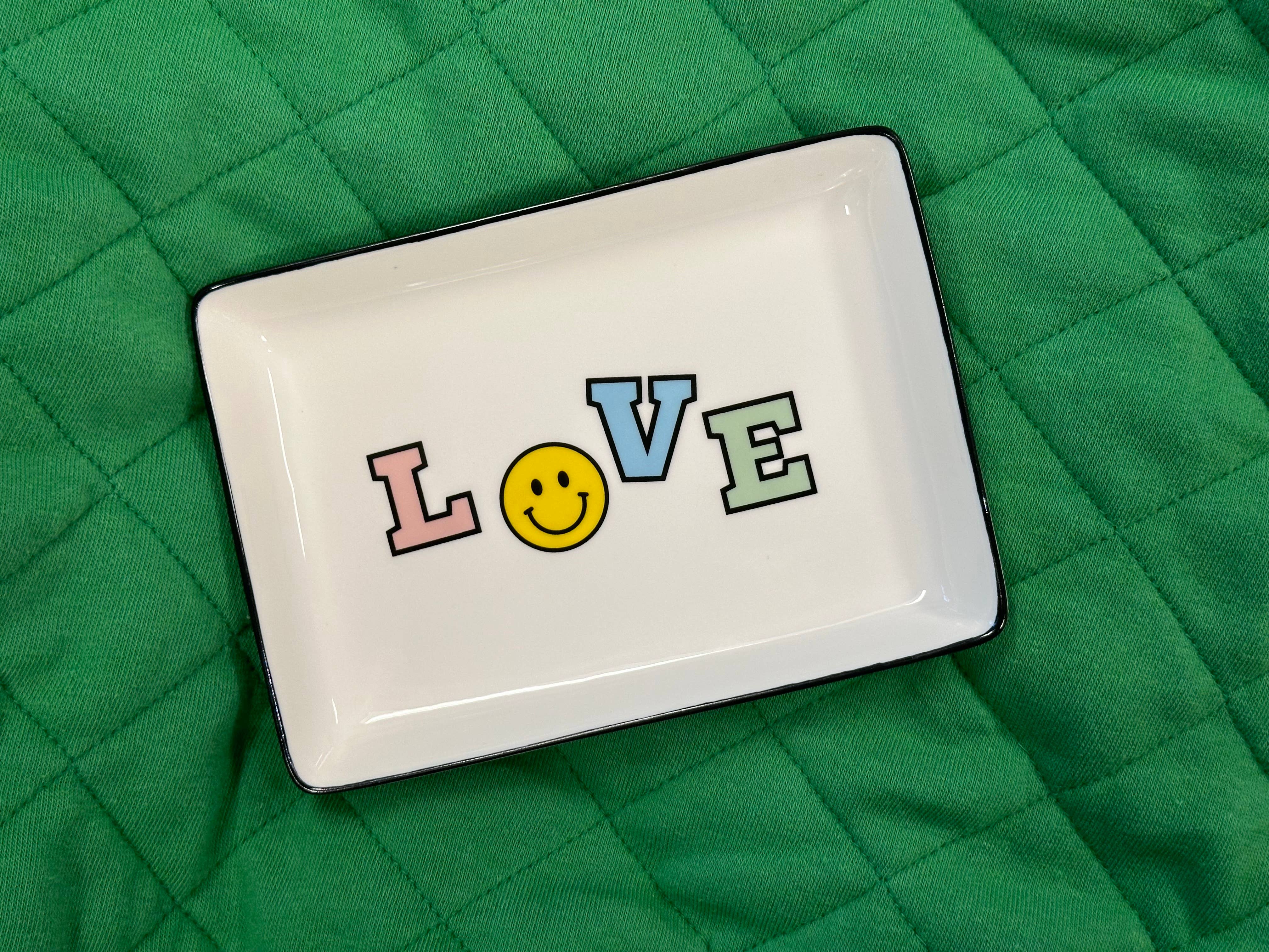 Trinket Tray Large Rectangle LOVE