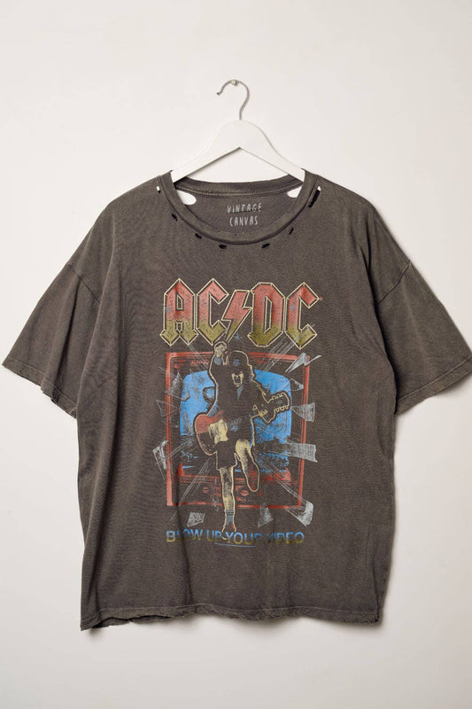 AC/DC "Blow Up Your Video" Vintage-Wash Graphic Tee
