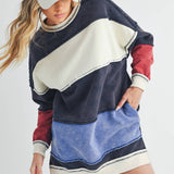 Colorblock Patchwork Sweatshirt