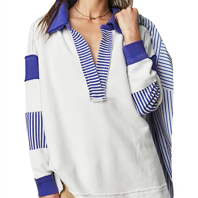 Color Block Oversized Pullover