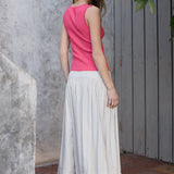 Slim Knit Sleeveless Button Top - RTK1016