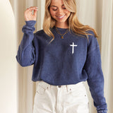 "JESUS HAS MY BACK" Graphic Sweatshirt