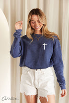 "JESUS HAS MY BACK" Graphic Sweatshirt