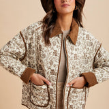 Collared Quilted Puffer Jacket