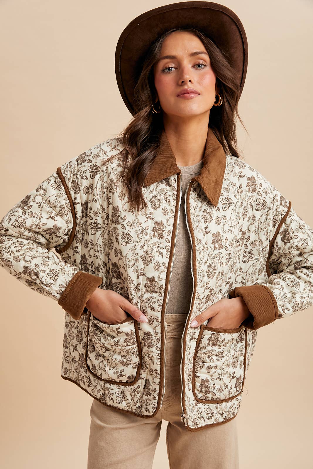 Collared Quilted Puffer Jacket