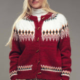 Nordic Wool Blend Toggle Buttons Cardigan