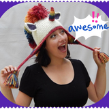 unicorn earflap hat