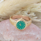 Fashion Time Faux Watch Gold Ring