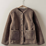 Plush Faux Shearling Jacket – Boxy Relaxed Fit