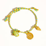 Menton 18K Gold Non-Tarnish Summer Rope Charm Bracelet