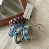 Winter Patterned Thick Seamless Hair Ties (Set of 4)