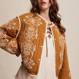 Embroidered Quilted Western Jacket
