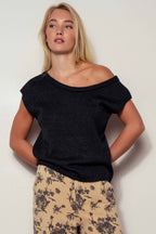 Asymmetric Off-Shoulder Blouse