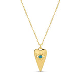 Evil Eye Heart Pendant Necklace