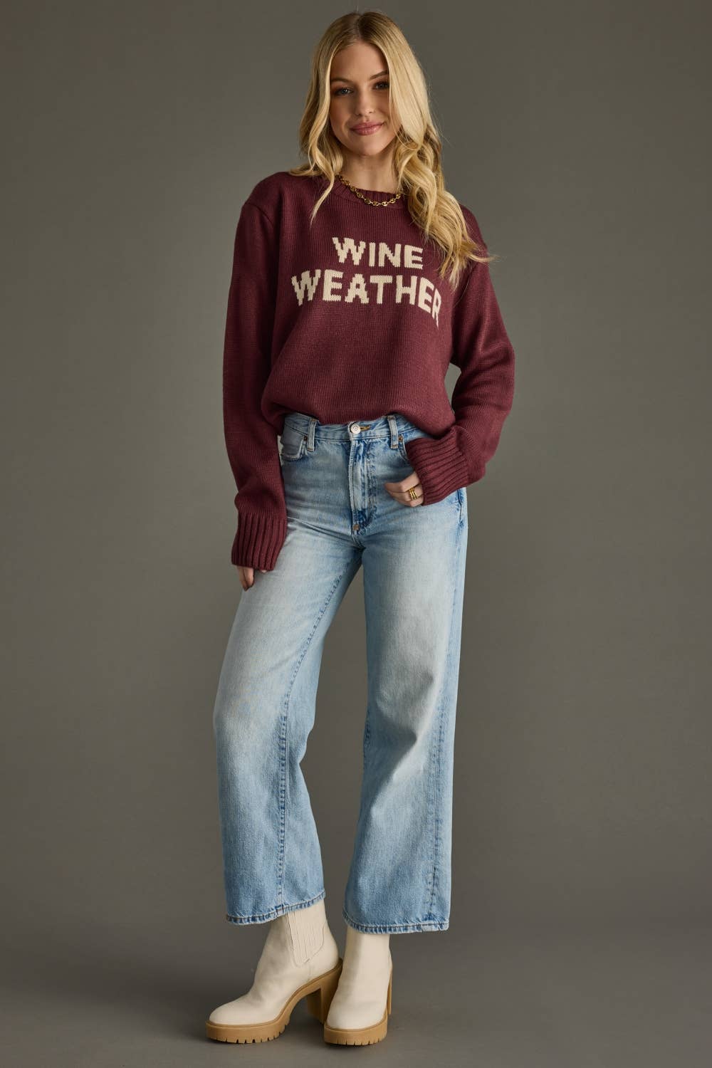 "Wine Weather" Sweater