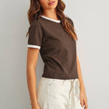 ET6334   SHORT SLEEVE RINGER TOP