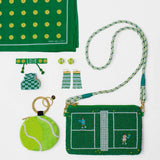 Carson Tennis Ball Print Scarf 21x21 Wholesale
