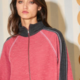 Pink and Black Track Jacket