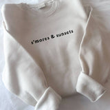 "S'MORES AND SUNSETS" Cropped Sweatshirt