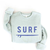 "SURF" & Surfboard Graphic Sweatshirt