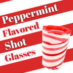Edible Candy Cane Shot Glasses